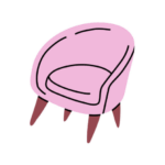 Roze stoel als symbool voor hulp gezocht, doneren
