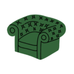 Groene chesterfield chair als symbool voor hulp