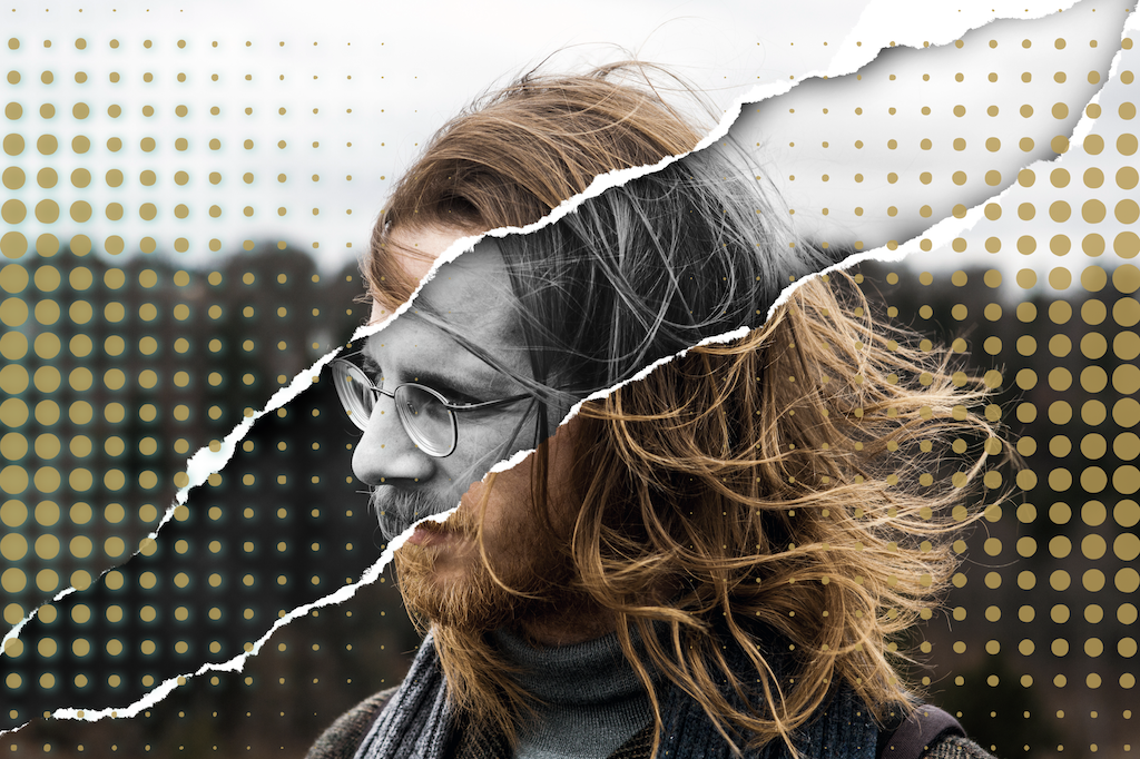 man met rood haar en bril die verscheurd is door liefdesverdriet omdat zijn vrouw wil scheiden