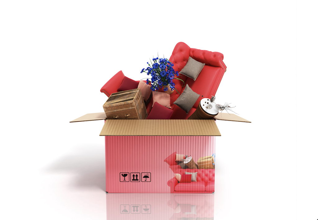 inrichting parentshouse in een doos